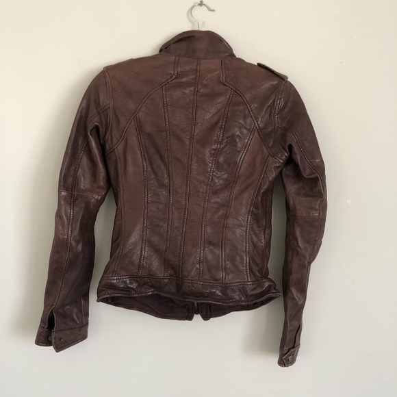 Brown Leather Jacket (M/EU28) - Picture 2 of 5